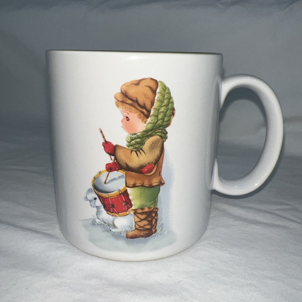 Vintage Rare RUSS LIttle Drummer‎ Boy Christmas Mug Cup
